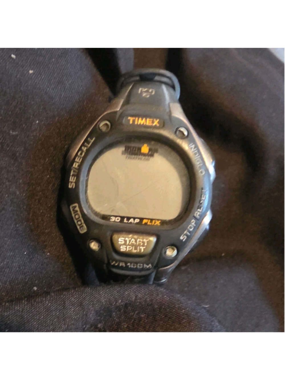 Timex Ironman Triathlon 100M WR 30 Lap Indiglo Digital Sports Watch NO BATTERY
